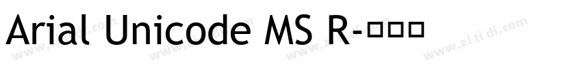 Arial Unicode MS R字体转换
